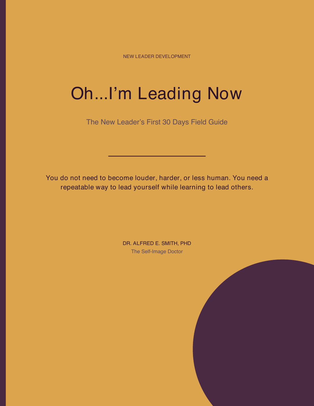 Cover of Oh I'm Leading Now by Dr. Alfred E. Smith